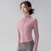 Top de Yoga con Cierre Completo de Secado Rápido y Sensación de Segunda Piel para Mujer, Cárdigan Ajustado para Deportes al Aire Libre, Correr y Fitness