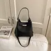 Bolso de Mano Elegante de Comercio Exterior de Gama Alta con Patrón de Lichi, Bolso Versátil de Hombro y Cruzado, Bolso tipo Cubo