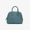 Couro Bovino de Primeira Camada do Togo ~ Mini Bolsa Concha Bolide Couro Genuíno Bolsa de Boliche Ombro Transversal Bolsa de Mão Versátil