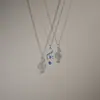 Europa e Estados Unidos joia transfronteiriça nota de diamante colar personalidade tendência criativa boutique estilo hip-hop joia corrente de clavícula de diamante