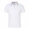 Camisa polo ligera y transpirable de verano con cuello de rayas en contraste, ropa de trabajo corporativa para negocios, uniforme de grupo para team building