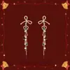 ¡Noche de Navidad! Pendientes de Borla para Árbol de Navidad 2025 Temperamento Dulce Diseño de Nicho Pendientes de Sentido Avanzado Pendientes Pendientes