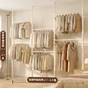Suporte de cabideiro de chão haste de suporte chão quarto aberto simples closet prateleira de armazenamento montagem cabideiro para pendurar roupas