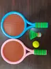 Conjunto de raquete de badminton infantil atacado raquete de tênis dupla alunos do ensino fundamental idade 3-12 brinquedos esportivos de empurrar