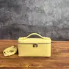 Bolso Caja Nuevo Lp de Cuero Genuino con Patrón de Avestruz, Bolso para Lonchera, Neceser, Bolso de Mano, Bolso de Hombro, Bolso Cruzado para Mujer