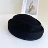 Boina Floral Tridimensional Retrô Britânica, Chapéu Elegante de Tela para Pintor para Mulheres, Chapéu Quente de Feltro de Lã Australiana para Outono e Inverno