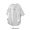 Camiseta de Manga Corta Plisada Desestructurada Tridimensional para Hombre Verano 2026 Nuevo Estilo Holgada Casual Camiseta de Media Manga de Capa de Aire