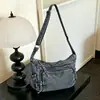 Bolso de Mezclilla Estilo Retro Perezoso Transfronterizo Modelo Nuevo 2026 Estilo Literario de Campus Bolso Cruzado de Hombro para Estudiante Universitario