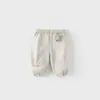 [Sem Trocas ou Devoluções] Calças Casuais Infantis 2026 Nova Coleção Primavera e Outono Jeans Cor Sólida Estilo Coreano para Meninos Tendência