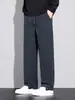 Malha twill, calça casual fluida, novo estilo outono/inverno, à prova de vento, quente, hipoalergênica, macia, design de perna reta, resistente a arranhões e calça masculina durável