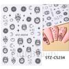 Ano Novo Novos Adesivos de Nail Art Ano Novo Laço da Fortuna Vermelho Festivo Hello Kitty Estrela Cabeça de Maçã Adesivos de Unha