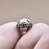 Yiluya S925 grão de prata incrustado cobre contas UFO contas soltas contas espaçadoras envelhecidas contas para pulseira DIY acessórios para pendurar