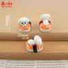 Bolo Cão de Sushi 3D Brinquedo de Comida Materiais Manuais DIY Cola de Creme Acessórios de Resina Pingente Chaveiro