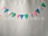 Bandera de fiesta de cumpleaños para decoración de habitación infantil, jardín de infantes, arreglo de bandera colgante, bandera triangular de fieltro.