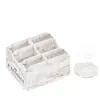 Caja de Almacenamiento de Cubiertos de Madera Retro Transfronteriza Organizador Giratorio Compartimentado de Utensilios de Cocina Hogar Almacenamiento de Cuchillos, Tenedores, Palillos, Cucharas