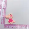Oso de dibujos animados animales pequeños coloridos pinza para el pelo de pegamento cremoso funda de teléfono accesorios hechos a mano diy de pegamento suave zapatos con agujeros zapatos flor