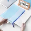 Bolsa para Documentos Engrosada, Bolsa Transparente de Malla con Cremallera, Bolsa de Almacenamiento de Gran Capacidad A4 para Exámenes, Portaboletos, Papelería para Estudiantes, Impermeable