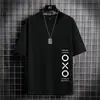 Camiseta de Manga Corta para Hombre Verano Cuello Redondo Holgada Media Manga Ropa Superior Estilo Coreano Camiseta Base Casual Transpirable para Adolescentes y Estudiantes