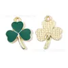 Día de San Patricio Trébol de la Suerte Gota de Aceite Joyería Accesorios Colgante DIY Cadena de Teléfono Móvil Colgante de Llavero Hecho a Mano