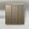 Interruptor de Pared para Hogar de Vidrio Templado Interruptor para Hotel Boutique Plata Estrella Enchufe USB Panel de Interruptores de Comercio Exterior