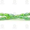 Cuentas Largas de Arroz Transparentes Facetadas Brillantes K9 de 6 mm de Gama Alta, Cuentas de Oliva, Cuentas de Vidrio de Cristal de Tambor de Cintura, Accesorios para Joyería con Cuentas