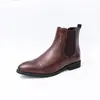 Zapatos de Cuero para Hombre sin Cordones de Talla Grande Transfronterizos 2024 Otoño e Invierno Nuevas Botas Chelsea para Hombre 46 Talla Grande Botas para Hombre