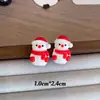 Nuevos Pendientes de Navidad 2025 Dibujos Animados Lindo Papá Noel Hombre de Jengibre Pendientes de Árbol de Navidad Pinzas para Orejas Sin Perforación
