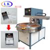 Máquina automática de alta frecuencia con plataforma giratoria, venta al por mayor, máquina de alta frecuencia de cuatro estaciones, máquina de sellado de blíster, máquina de sellado de alta frecuencia para baterías