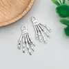 1 nuevo colgante de aleación de plata antigua serie retro de Halloween telaraña calavera colgante accesorios diy