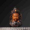 Ornamento de Carro Pendurado de Madeira de Incenso, Artesanato Esculpido, Acessório Portátil, Cabeça de Tara Guanyin com Detalhe de Projeção