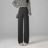 Pantalones de Pierna Ancha para Maternidad de Fibra de Cobre y Amoníaco, Corte Recto, Cintura Alta, Corte Holgado, Adelgazantes, Soporte Abdominal, Adecuados para Todas las Estaciones, Pantalones Versátiles para Mujeres Embarazadas