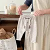 Calças de algodão puro PP para crianças para primavera e outono, leggings fofos de urso de desenho animado para meninos e meninas, calças compridas casuais para bebês e crianças pequenas, adequadas para uso ao ar livre