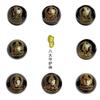 Ocho Santos Patronos Ágata Roja y Negra Cuentas Sueltas Buda Natal Masculino Cuentas de Transferencia Femeninas Zodiaco Accesorios DIY Pulsera de Cuentas Redondas