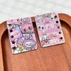 Material Termoencogible DIY Tela de Tirar Material para Perlas de Páginas de Libros a Través de Agujero Accesorios de Dibujos Animados Cadena DIY para Teléfono Móvil Llavero