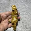 Yiming Xianyuan Adornos Pequeños de Seda Dorada Nan Tigre Madera Maciza Juguetes de Mano Piezas de Mano Juguetes de Disco Portátiles Artesanías de Madera