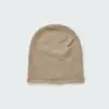 Gorro Unissex Liso de Lã Merino 100% Sem Costura com Borda Enrolada Estilo Slouchy Para Outono/Inverno Feminino Chapéu de Lã que Afina o Rosto