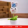 Planta em Vaso Decorativa de Tricô Lã Mini Coelho Simulada Decoração DIY Presente Prático para Amigos e Professores Mesa de Trabalho