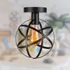 Corredor de bar criativo retrô transfronteiriço lustre criativo esférico lâmpada de teto para corredor Americano oco varanda salão de exposições