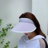 Sombrero protector solar para mujer, nuevo estilo coreano, moderno, combinable con todo, antiultravioleta, deportivo, para correr, con capucha de gran alero para verano