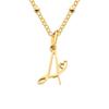 Collar de Letras Europeas y Americanas Transfronterizo Emanco Chapado en Oro Collar Moderno Colgante de 26 Letras Inglesas Joyería de Acero Inoxidable