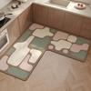 Tapete de Piso Quadrado Liso Cor Sólida Especial para Cozinha Lama de Diatomáceas Antiderrapante Absorvente de Água Secagem Rápida Tapete Decorativo para Porta de Banheiro