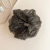 Gomita grande floral de organza estilo francés para mujer, accesorio suave para el cabello para coletas y recogidos