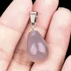 1463-Colgante redondo forma de gota de agua de 20 mm piedra semipreciosa natural colgante redondo forma de gota de agua accesorios para pendientes collar DIY