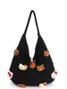 Bolso de Punto de Gran Capacidad Estilo Relajado para Mujer 2025 Nuevo Bolso de Hombro Casual para el Trabajo Bolso Tote Cubo Otoño e Invierno