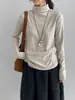 Stock Versátil Multicolor~ Suéter de Punto de Cuello Alto Suave y Acogedor Estilo Coreano Apto para la Piel para Mujer, Camisa Base Cálida de Cuello Alto N8005
