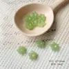 Flor de Cerezo TempranaSentimiento de PrimaveraRosa y VerdeVidrio ChecoHecho a Mano con CuentasPulsera DIYAccesorios de Material para Hacer Pulseras a Mano
