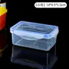 Fiambrera rectangular de plástico resistente al calor para microondas, para guardar alimentos y frutas, sellada para el frigorífico.