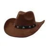Aliexpress Amazon Wish Chapéu de Coco de Aba Larga Outono e Inverno Masculino e Feminino Chapéu Jazz Chapéu Cowboy de Camurça Macia