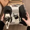 Botines de suela gruesa con puntera de concha y forro de felpa, de punto, para otoño e invierno, hacen que los pies luzcan a la moda, botines calcetín, nuevo estilo Dr. Martens 2026, caña que aumenta la altura