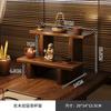 Estante Antiguo de Escritorio Madera Maciza Estilo Chino Estante para Tazas de Té Almacenamiento Pequeño Estante de Almacenamiento Multicapa Gabinete de Té Mesa de Té Estante de Exhibición